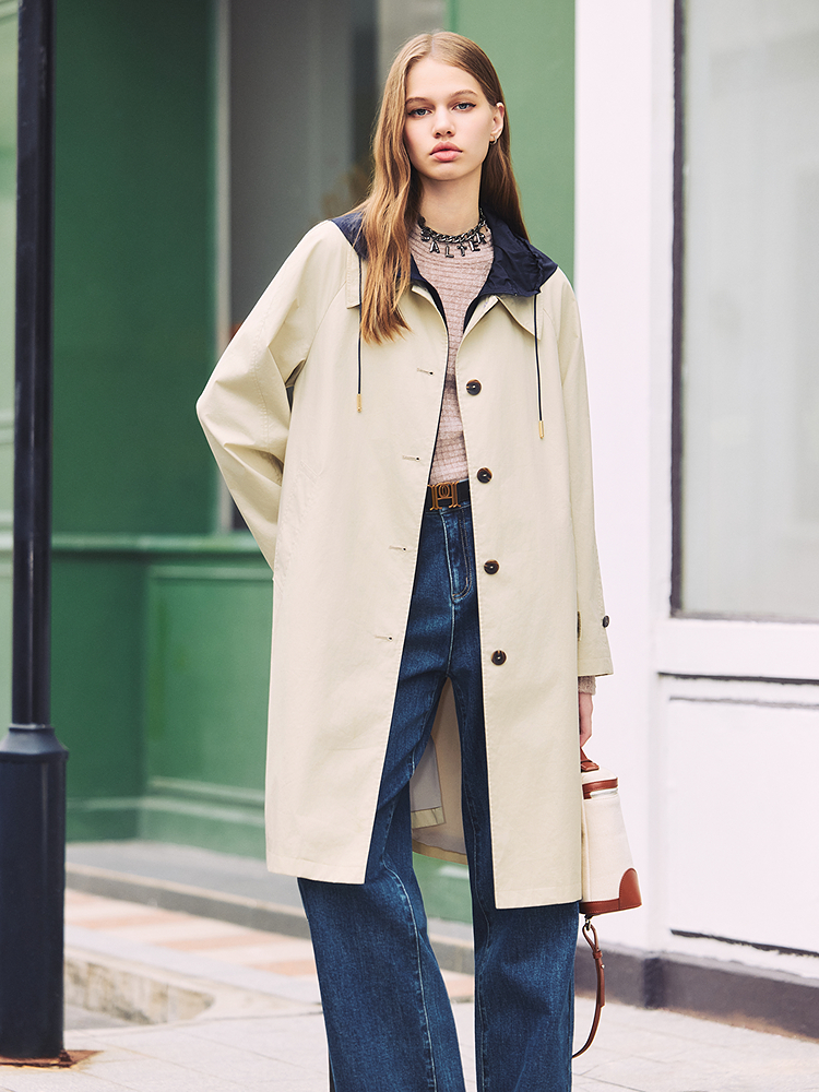 PSALTER诗篇 2026春季新款撞色连帽风衣6C66107053