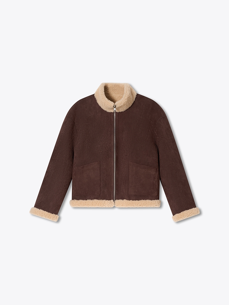 PSALTER诗篇 2026春季新款双面穿羊羔绒毛呢外套6C66110203