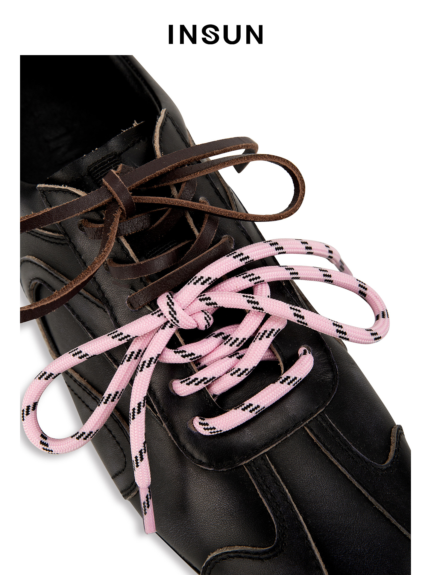 INSUN恩裳2026春季复古牛皮革德训鞋9C36192010