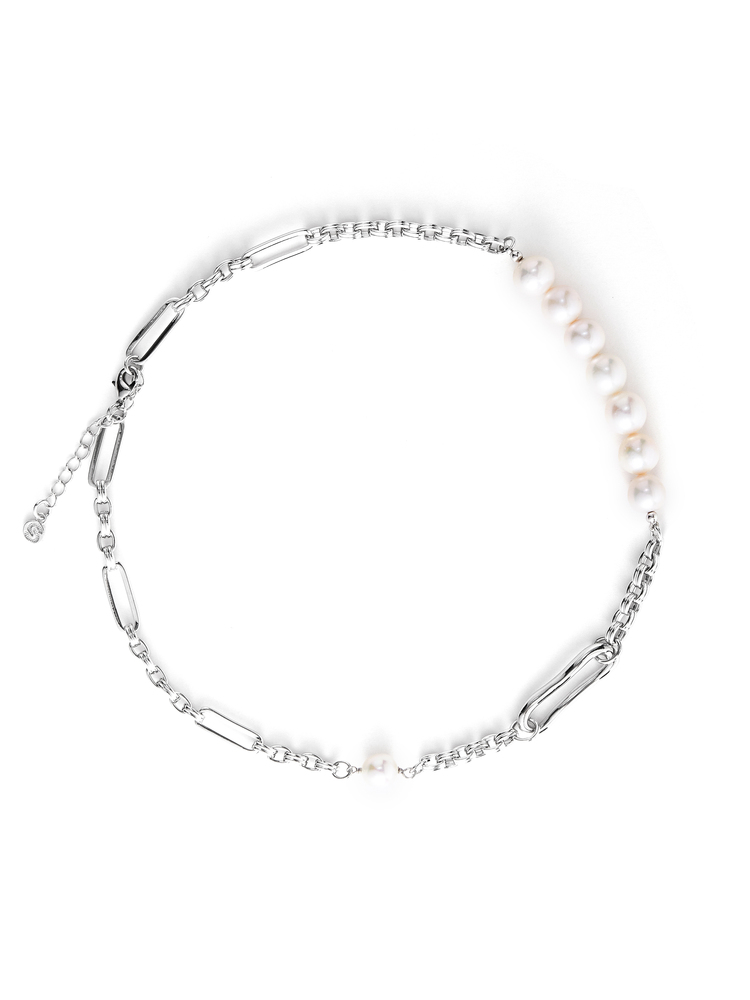 INSUN恩裳2024春款设计感小众项链珍珠锁骨链9C34196030