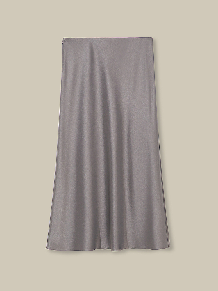 Song of Song歌中歌2026夏季新品高级灰缎面斜裁半裙5C36250020