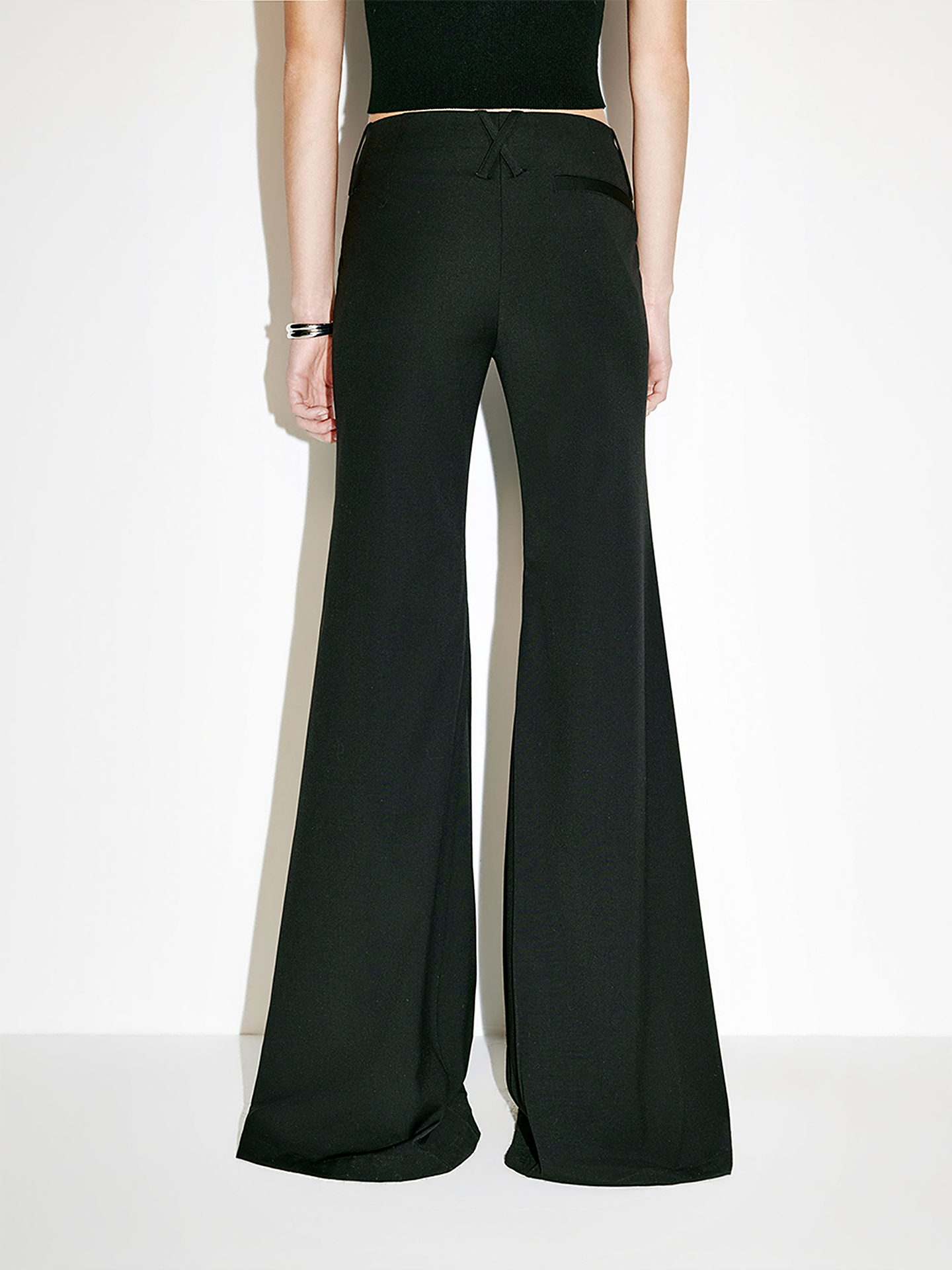 COVERINS2026夏季新款黑色微喇长裤CC36220240