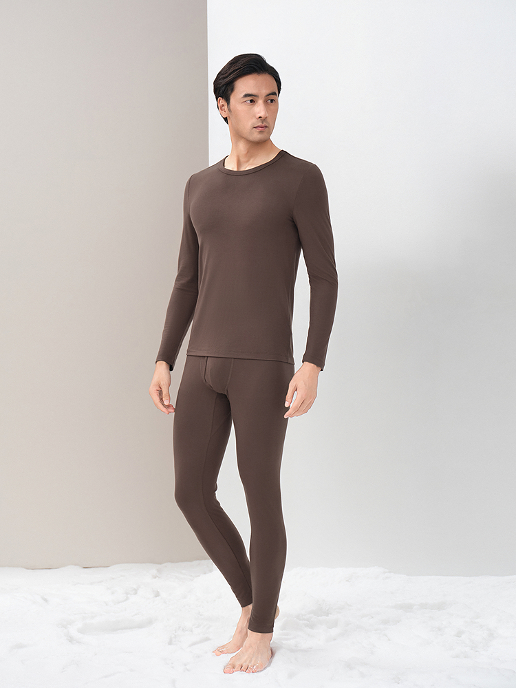 膨体腈纶双面绒男士保暖套装8J35510010