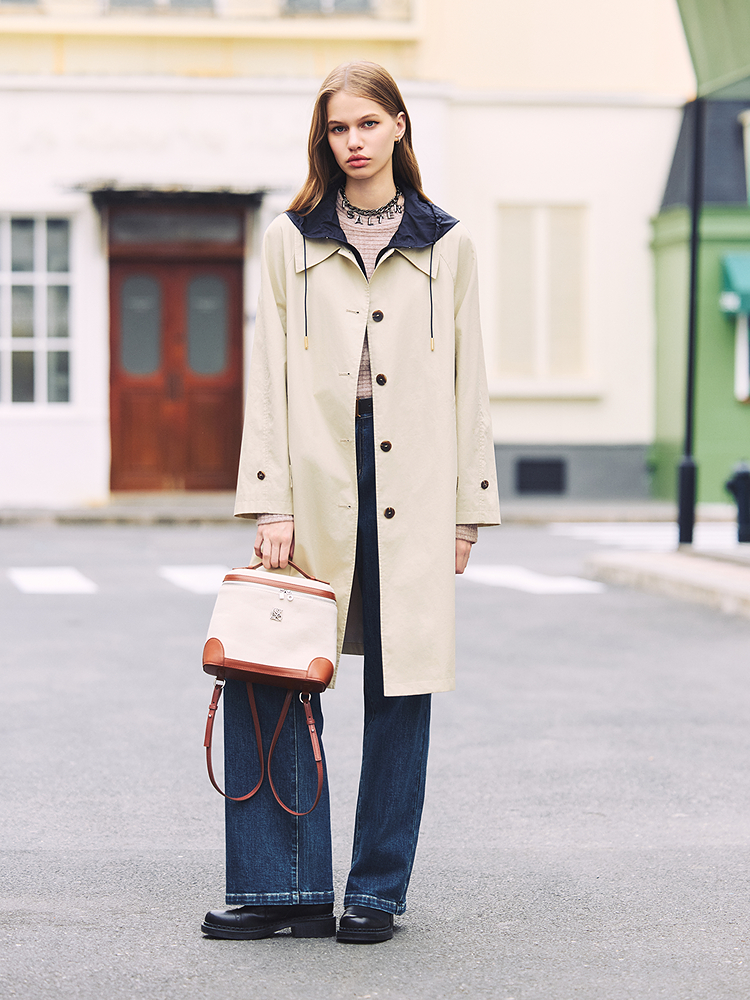 PSALTER诗篇 2026春季新款撞色连帽风衣6C66107053