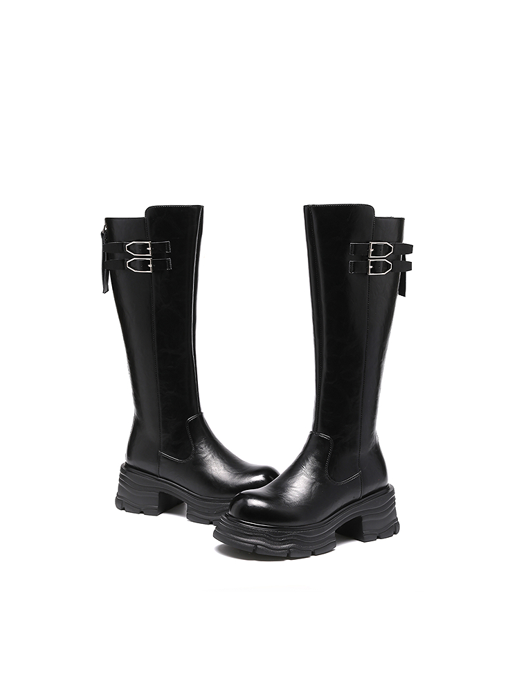 XII BASKET十二篮专选26春新款百搭绒里小粗跟靴7C66192060