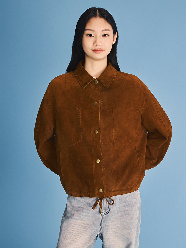 PSALTER诗篇 2026春季新款反绒皮绵羊皮衣6C66109263