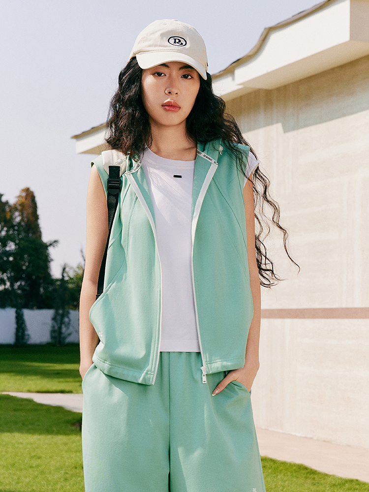 XII BASKET十二篮26夏新款短款宽松显白透气户外休闲运动连帽马甲7C36201320