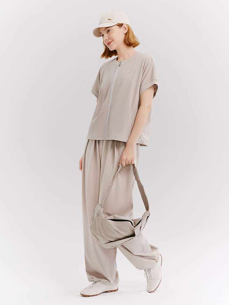 XII BASKET十二篮26夏新款轻薄透气半拉链立领短袖户外休闲外套7C36210480