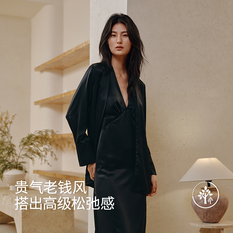 极简风醋酸衬衫外套8J35227120