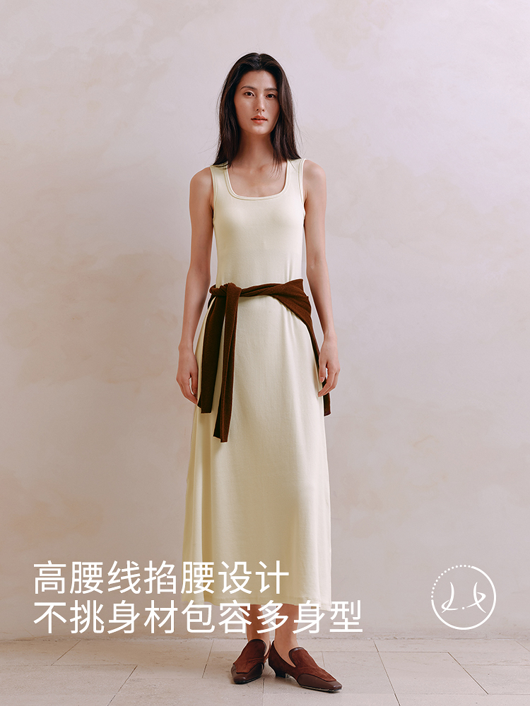 醋酸羊毛德绒磨毛带杯连衣裙8J35327140