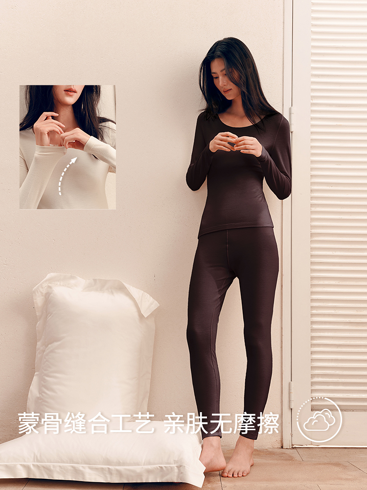 7A抗菌膨体腈纶双面绒女士套装8J35507010