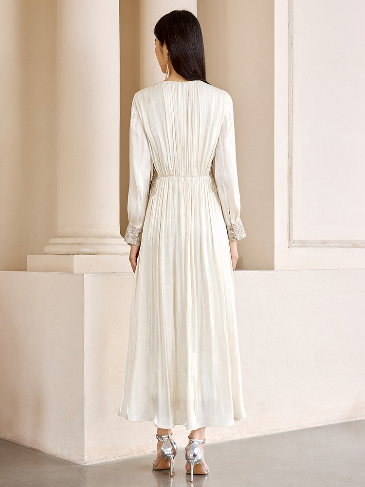 OBBLIGATO奥丽嘉朵2026春季新款重工钉珠高级定制连衣裙1C36105260