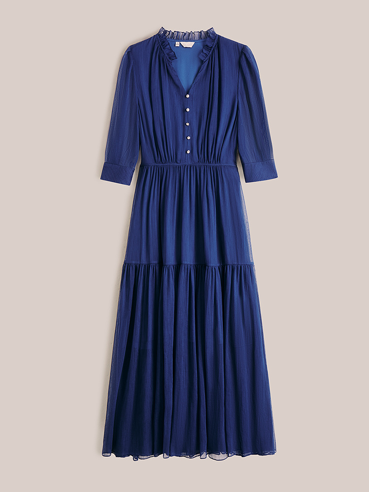 OBBLIGATO奥丽嘉朵专选2025秋季新品肌理感金属扣装饰连衣裙1C65305600