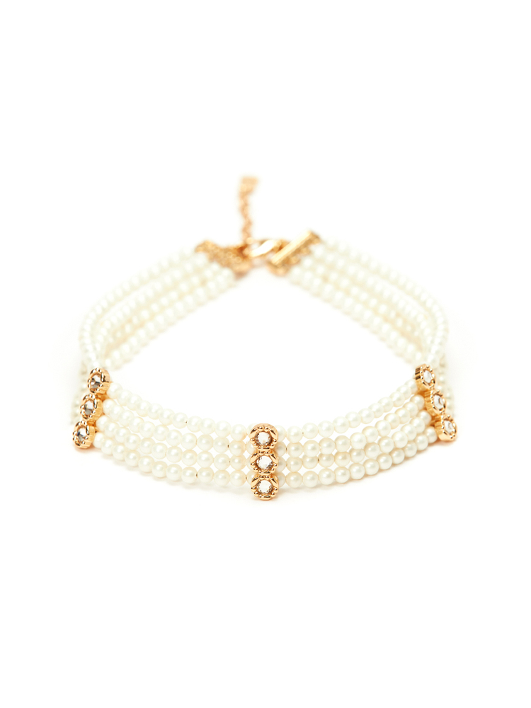 SongofSong歌中歌24春浅金水钻装饰贝珠项链5C34196020