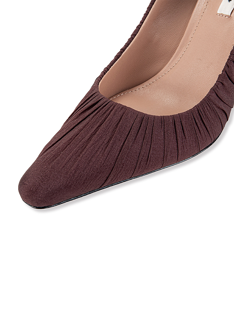 Song of Song歌中歌2025秋季红棕色羊皮高跟鞋5C35392010