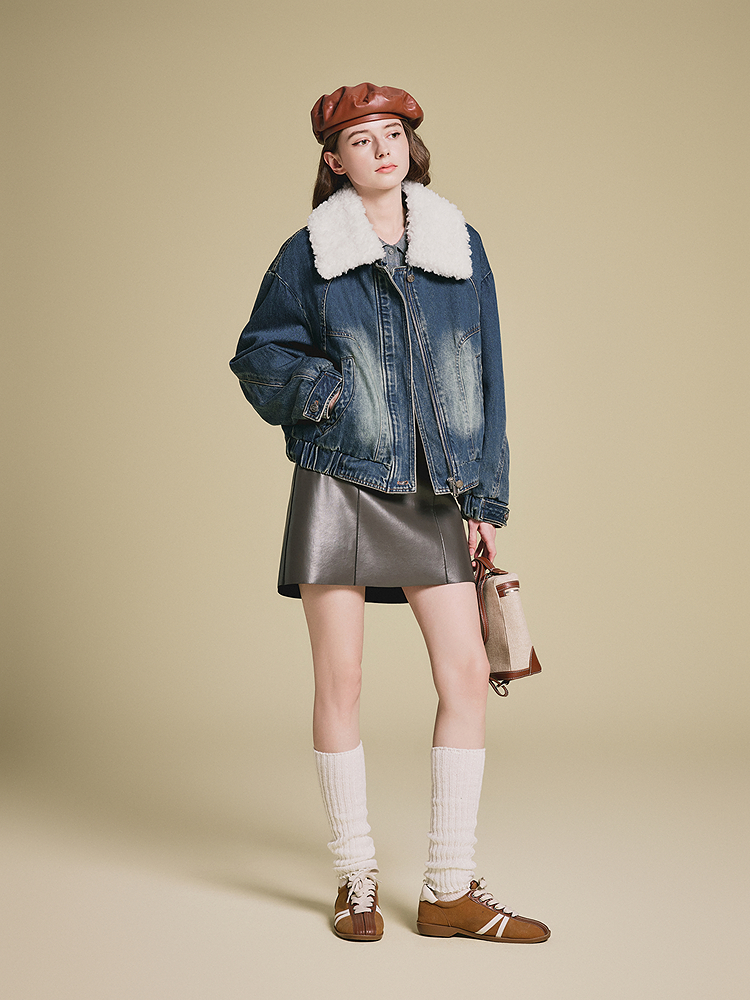 PSALTER诗篇 复古牛仔鹅绒羽绒服6C65108123