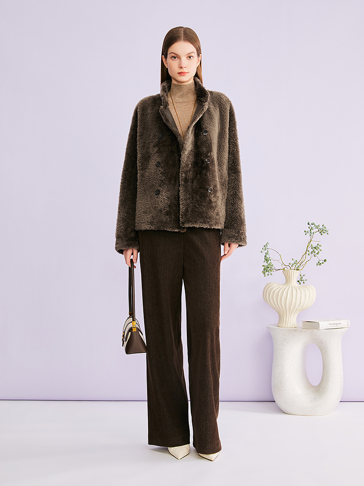 YINER音儿专选2026春季新款真皮皮草8C66110236