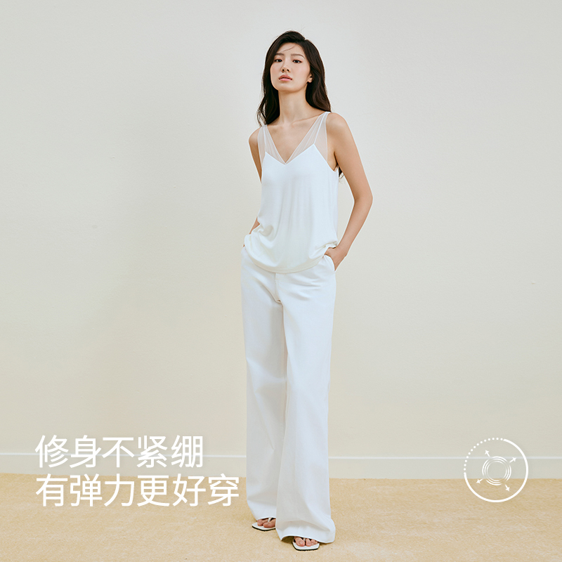 莫代尔氨基酸带杯吊带背心8J34327070