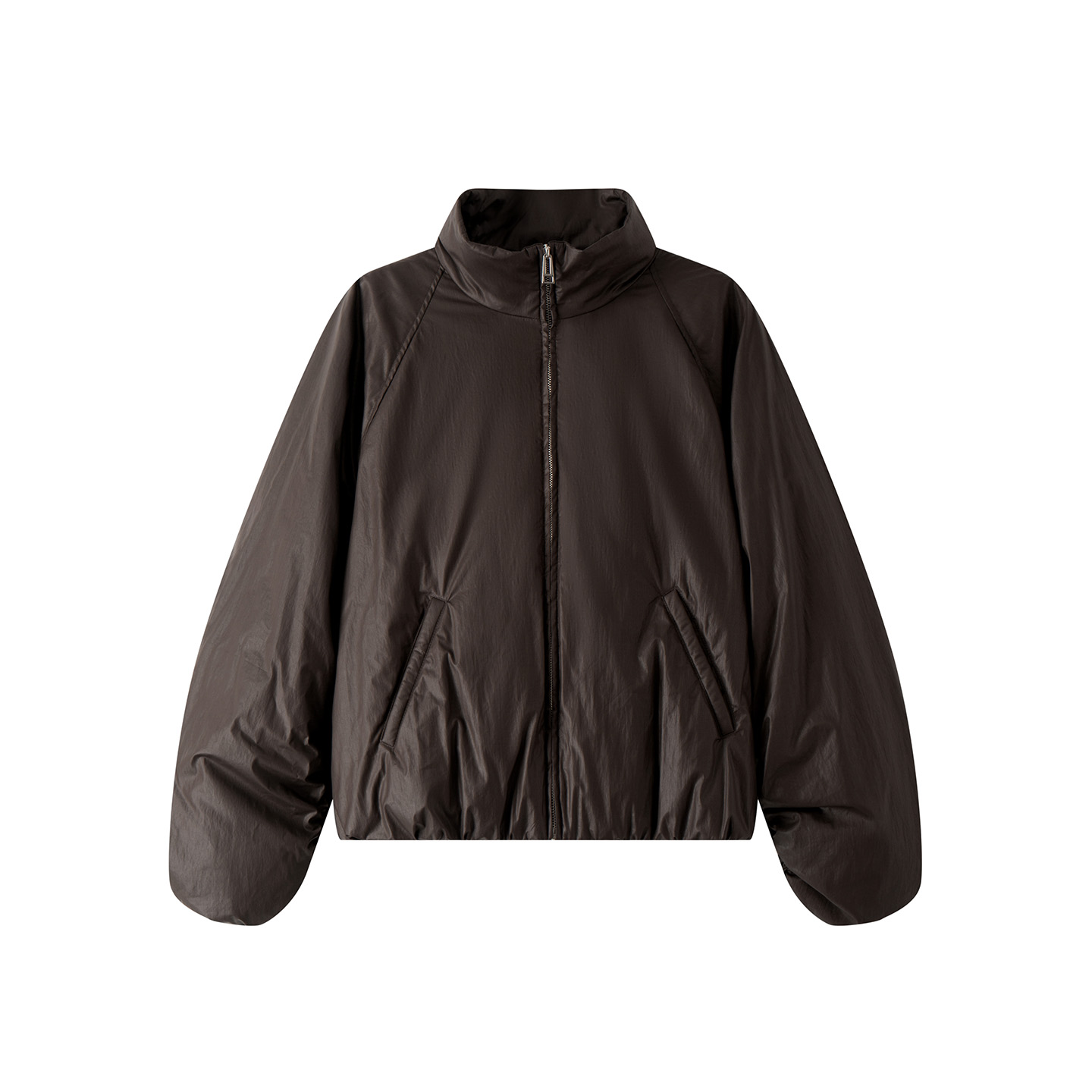 INSUN恩裳专选2025冬季立领抽褶宽松鹅绒羽绒服9C65508580