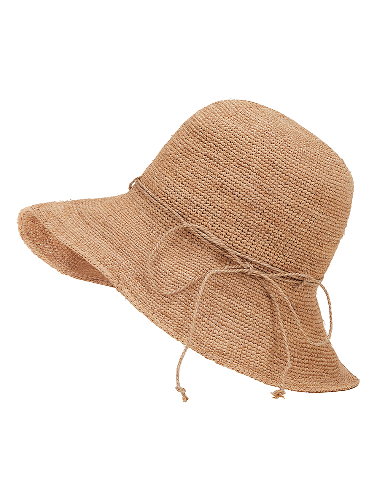 INSUN恩裳2025春季时尚大帽檐草帽防晒渔夫帽9C35293010