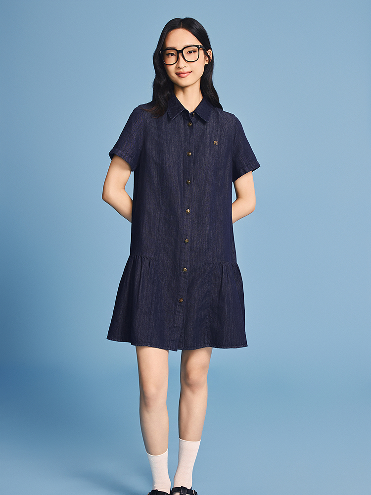 PSALTER诗篇 2026夏季新款天丝棉牛仔连衣裙6C66205243