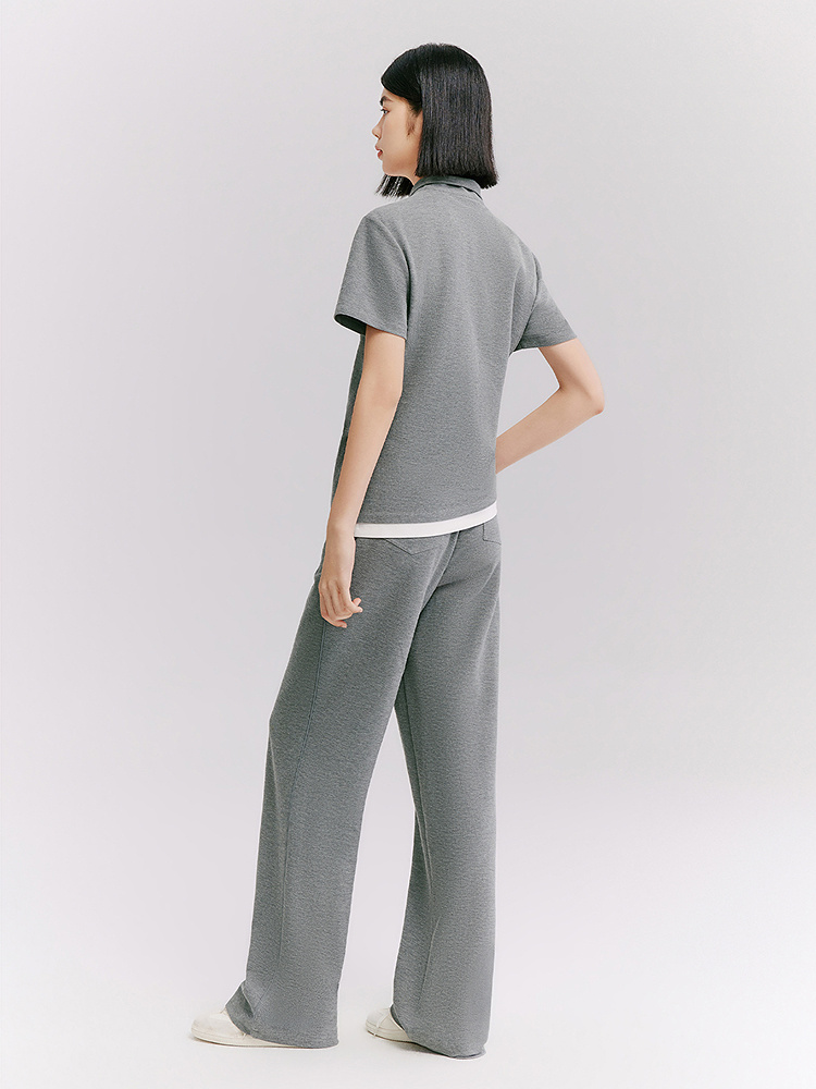 XII BASKET十二篮26夏新款透气100棉松紧腰直筒休闲百搭运动长裤7C36220410