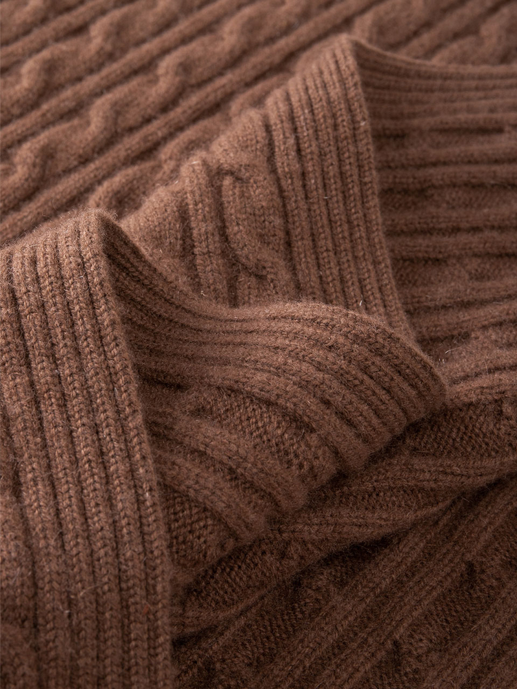 INSUN恩裳2024冬季复古羊毛羊绒长款围巾9C34590010