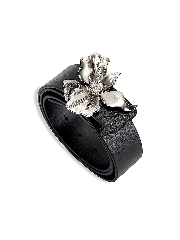 Song of Song歌中歌2025秋季银色立体花卉腰带时尚皮带5C35395020