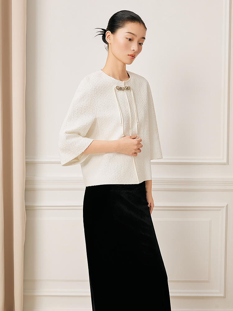 Song of Song歌中歌2026春季雅韵禅意花纱别致肌理设计感外套5C36110490