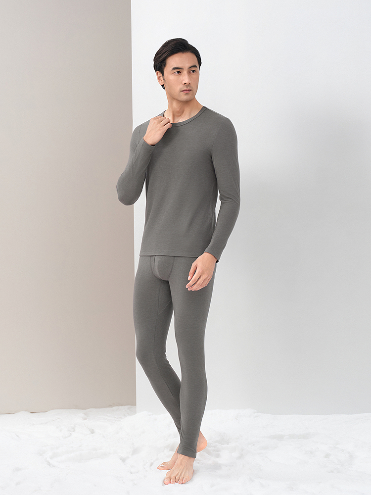 膨体腈纶双面绒男士保暖套装8J35510010