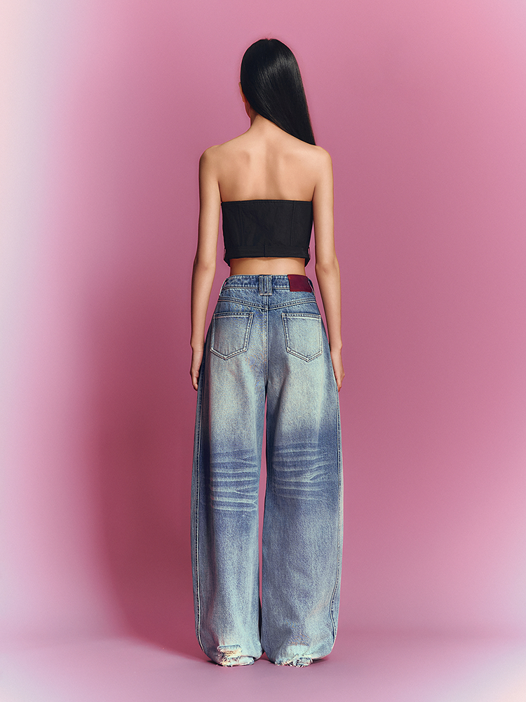 SALT.P可颜 2026夏季新款机能感黑色抹胸AC36299040