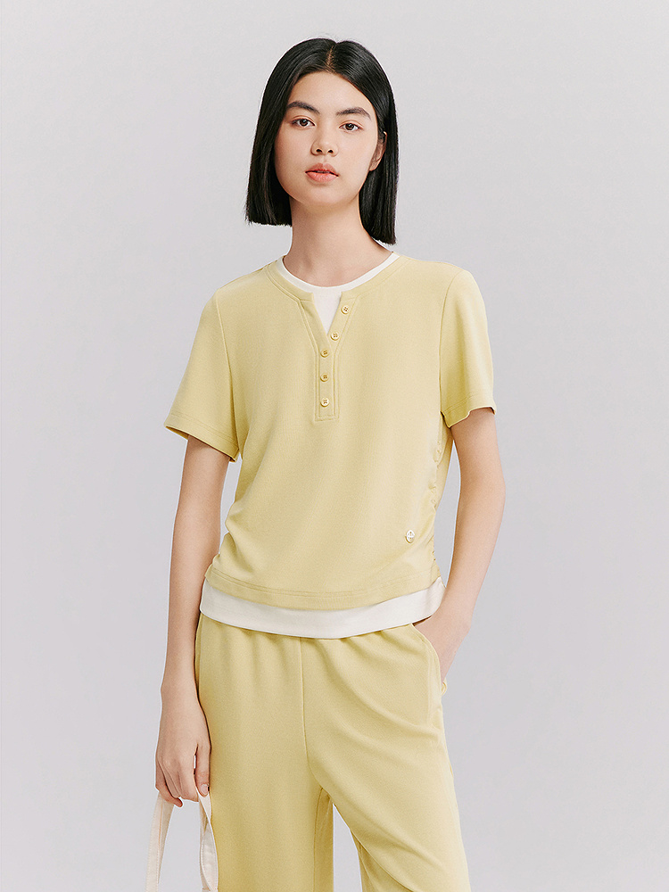 XII BASKET十二篮专选26夏新款收腰显瘦休闲运动户外短袖T恤7C66270130
