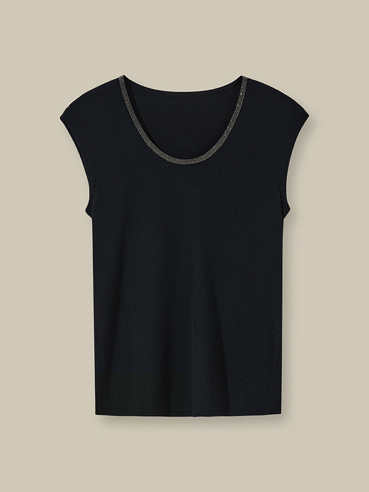 Song of Song歌中歌2026春季新款羊毛蚕丝无袖内搭背心5C36104050