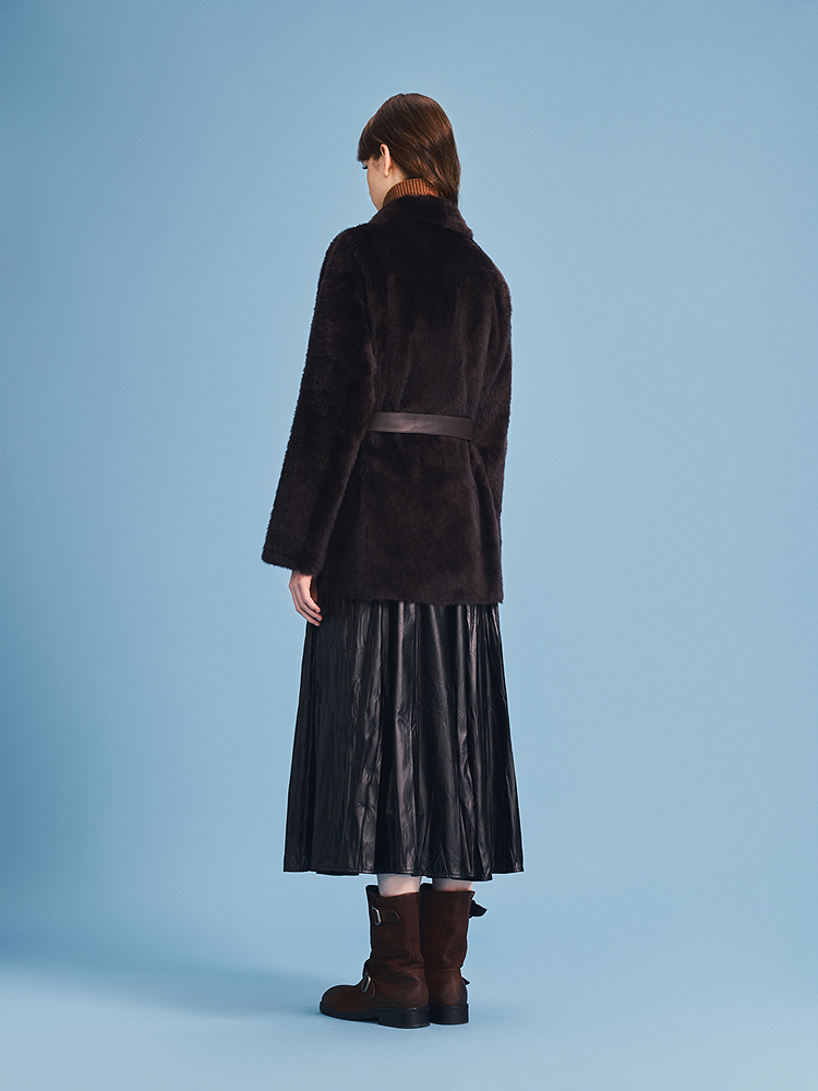 PSALTER诗篇 2026春季新款奢华皮毛一体皮草外套6C66109233