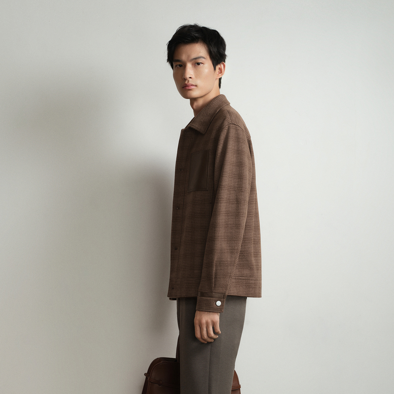 HEARDRO复古拼皮细格高品夹克 8J53322560