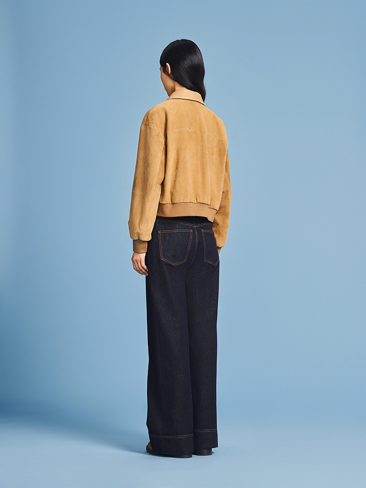 PSALTER诗篇 2026春季新款复古反绒绵羊皮皮衣6C66109293