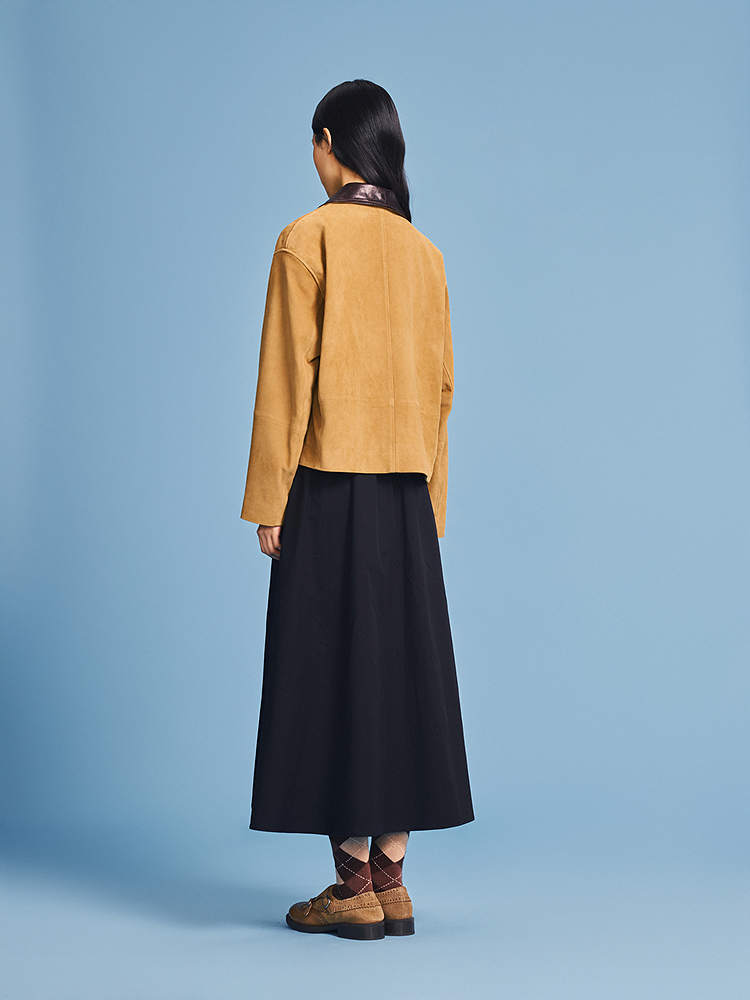 PSALTER诗篇 2026春季新款复古头层反绒绵羊皮皮衣6C66109303