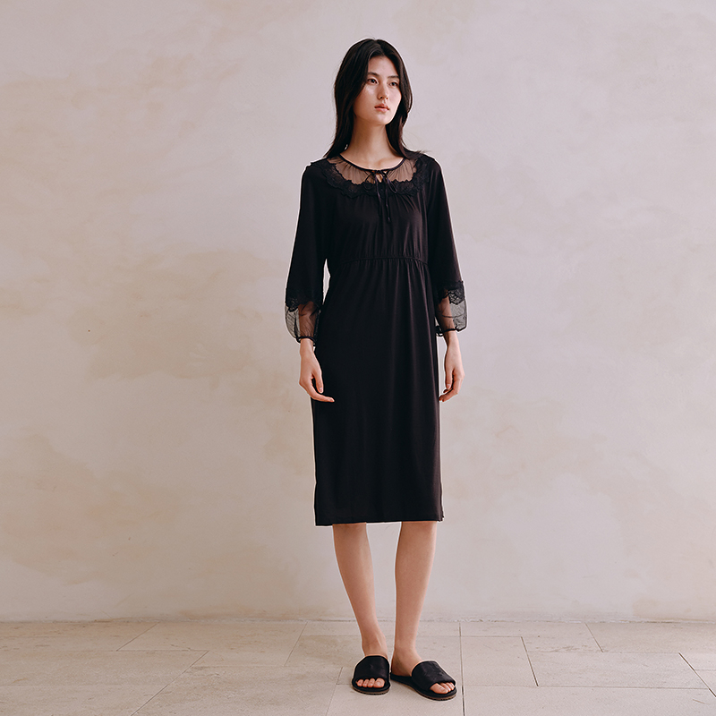 女士丝光棉莫家居睡裙8J54205060