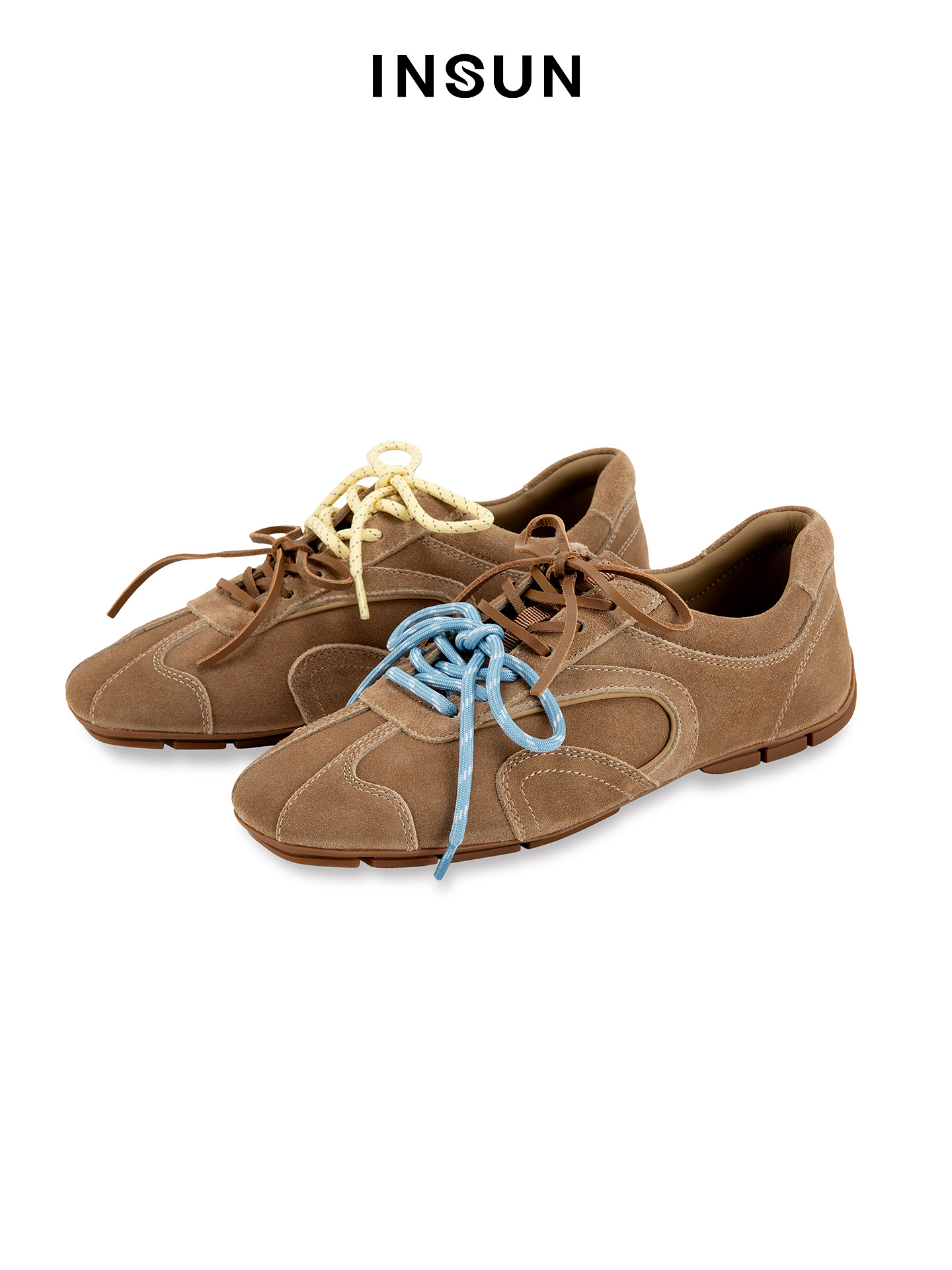 INSUN恩裳2026春季绒面耐磨牛皮德训鞋9C36192020