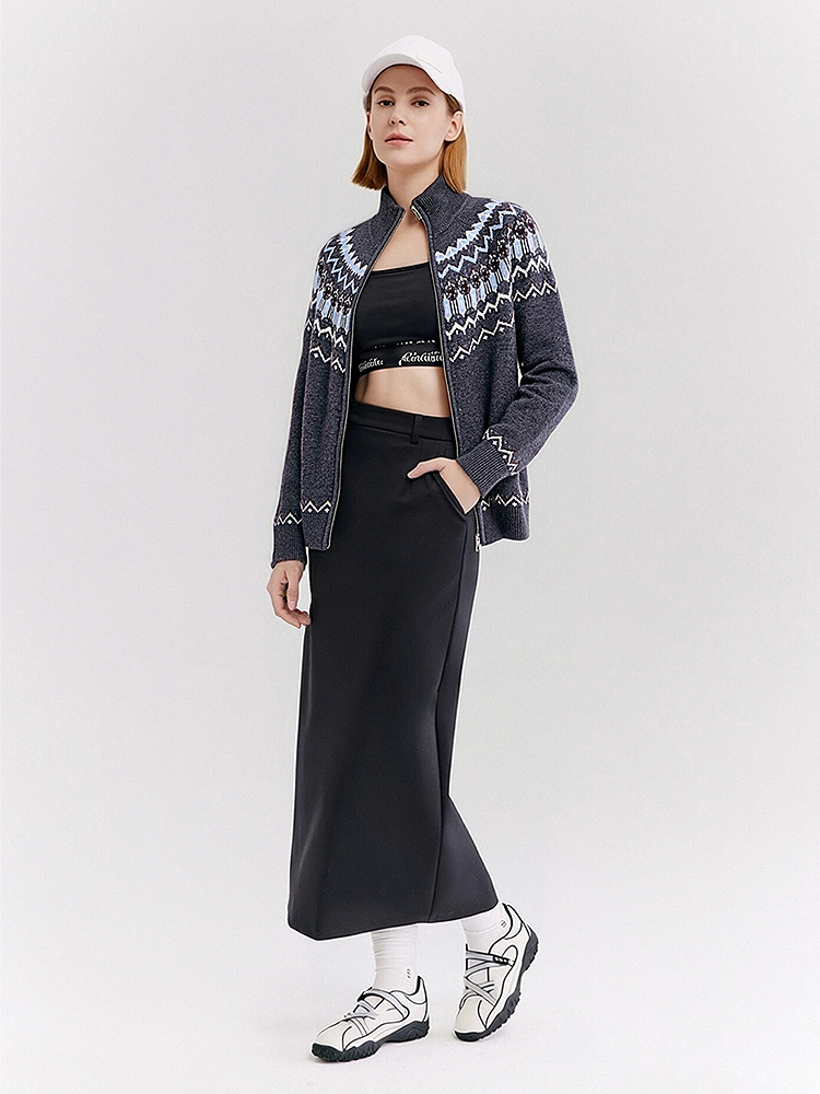 XII BASKET十二篮专选26年春季新款节日氛围感100%羊毛费尔岛开衫7C66106290