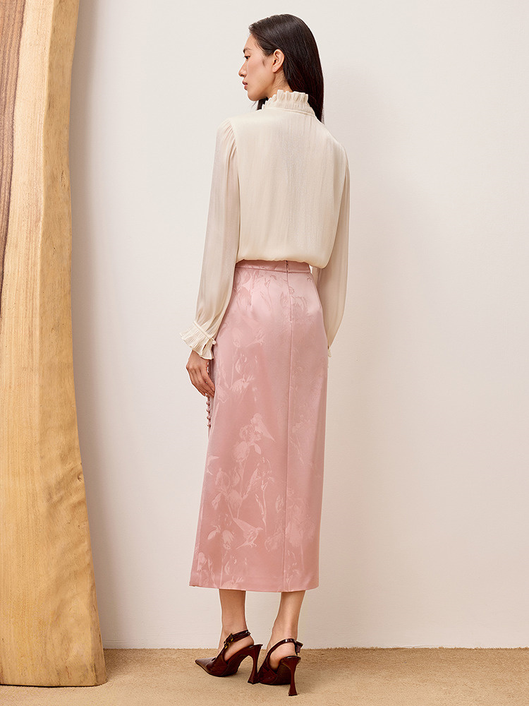 OBBLIGATO奥丽嘉朵2025冬季真丝里布新中式立领刺绣钉珠马甲1C35501040