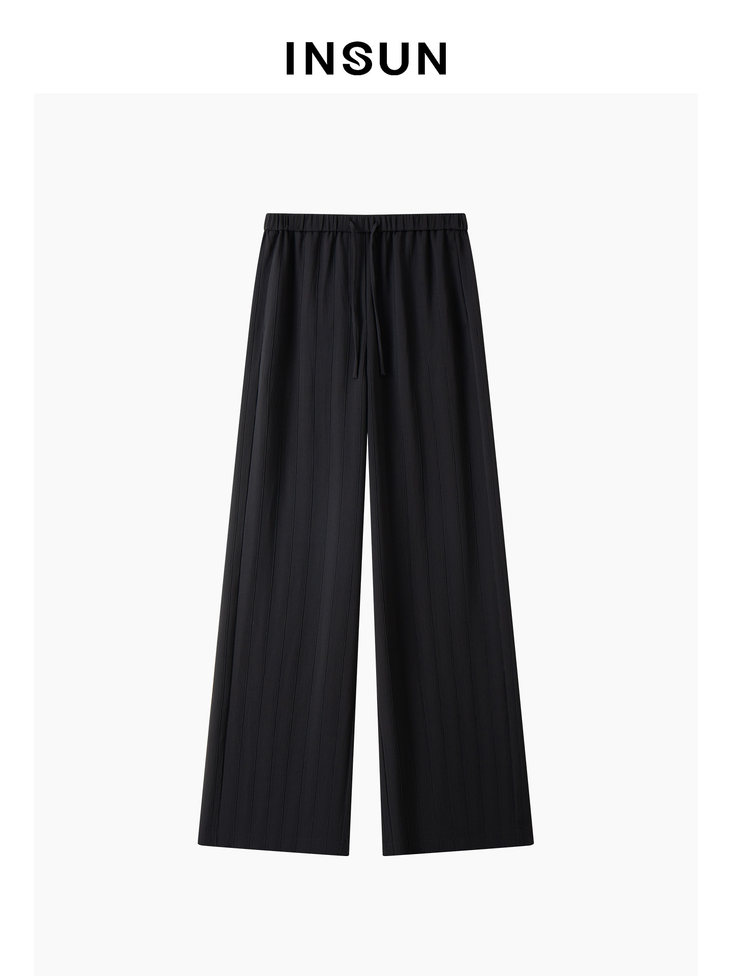 INSUN恩裳专选2026夏季通勤风百搭直筒型慵懒感休闲裤9C66220010