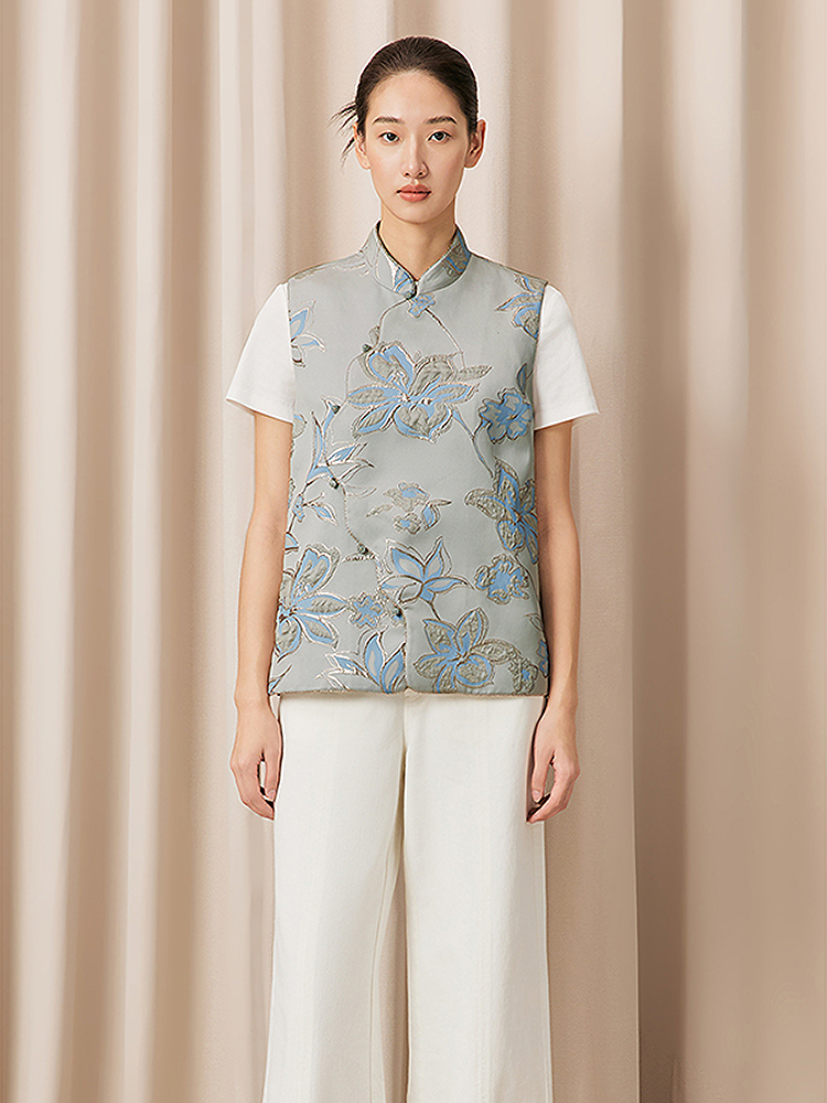 Song of Song歌中歌2026春季新中式雅致提花马甲5C66101016