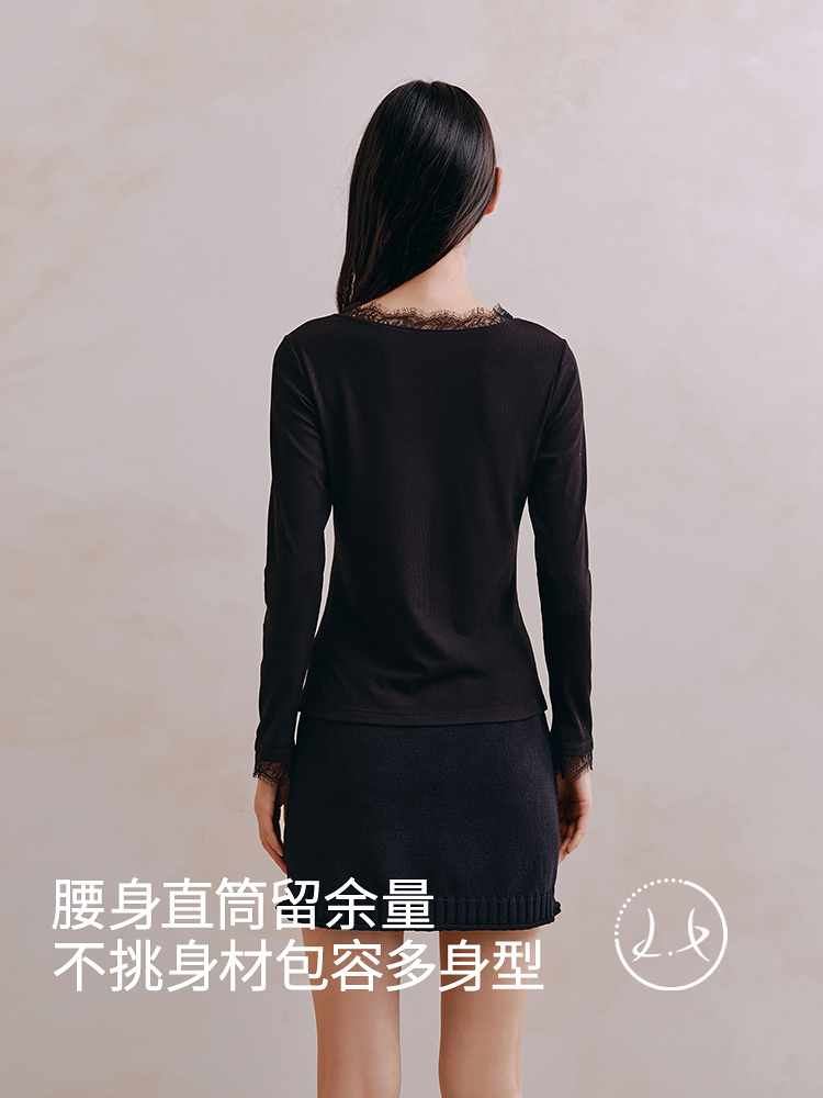 德绒蚕丝薄绒打底衫8J35527030