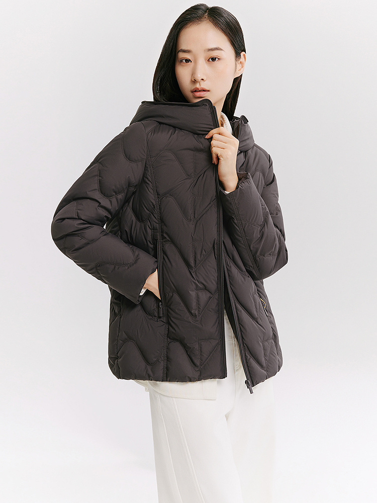 XII BASKET十二篮专选26冬新款轻盈通勤绗缝廓形保暖羽绒服7C46508990