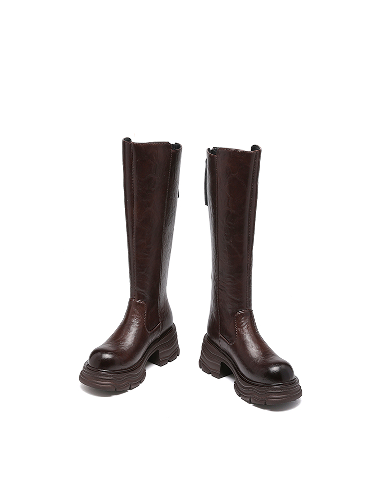 XII BASKET十二篮专选26春新款百搭绒里小粗跟靴7C66192060