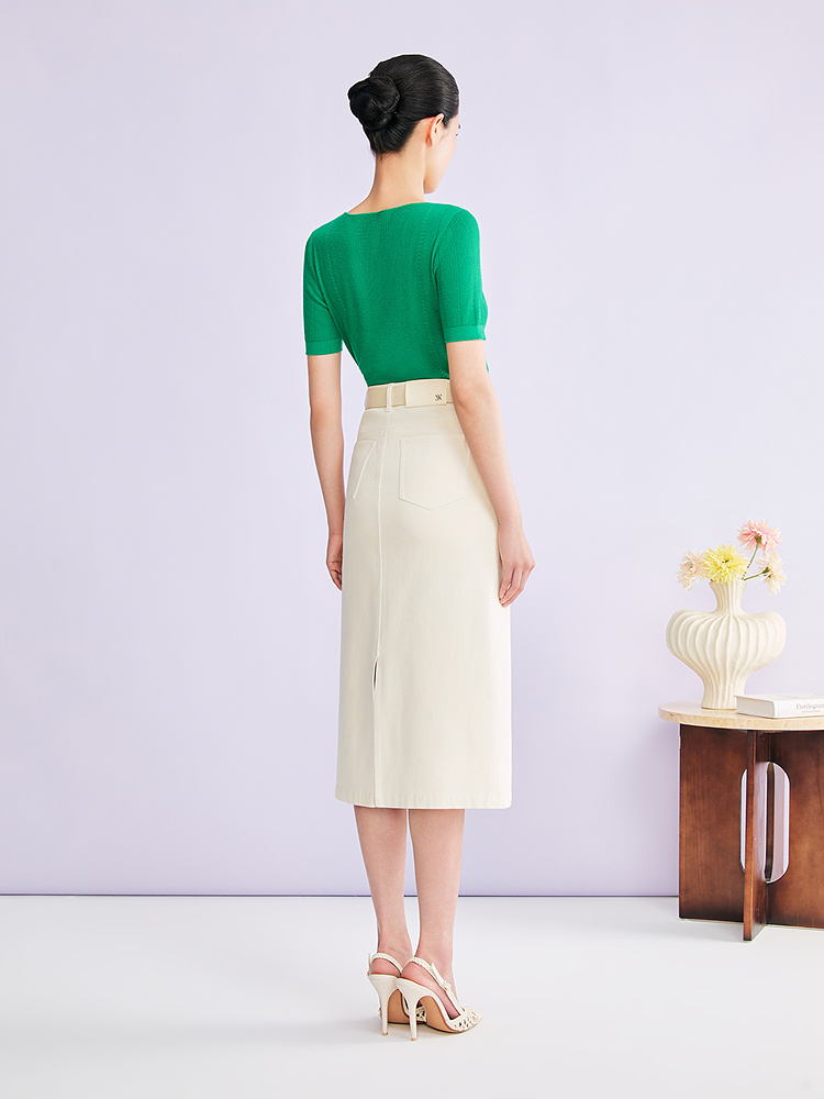 YINER音儿专选2026夏季新款优雅钩花镂空娃娃领坑条肌理针织衫8C66206246