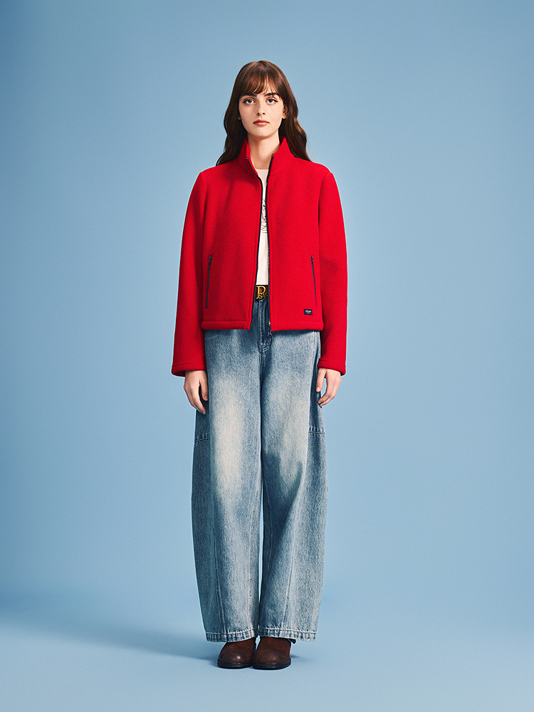 PSALTER诗篇 2026春季新款红运颗粒绒短外套6C66110193