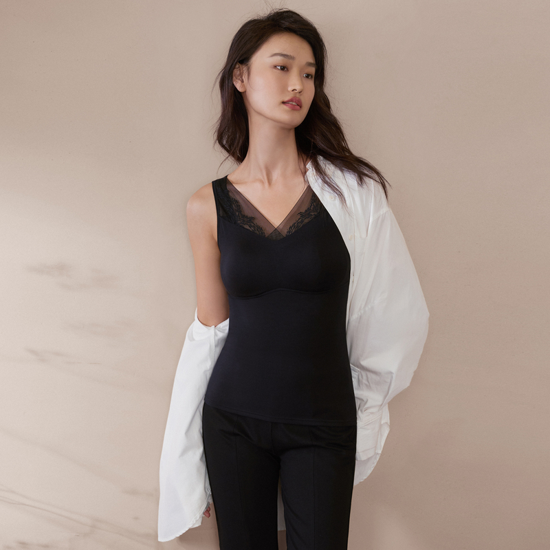 【9.8下架】 女士羽绒蛋白带杯保暖背心8J52507040