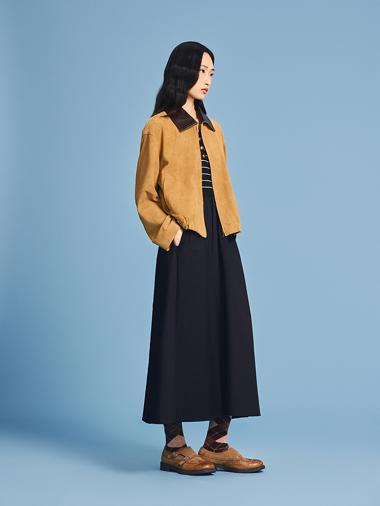 PSALTER诗篇 2026春季新款复古头层反绒绵羊皮皮衣6C66109303